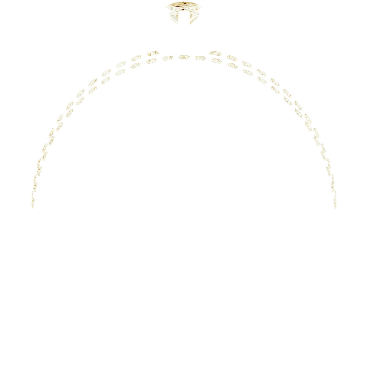 18K Yellow Gold 5x3 mm Marquise Engagement Ring Mounting fully set