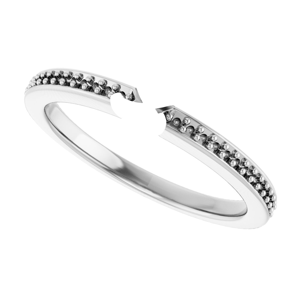 14K White/Rose Gold 3 mm Square Engagement Ring Mounting fully set