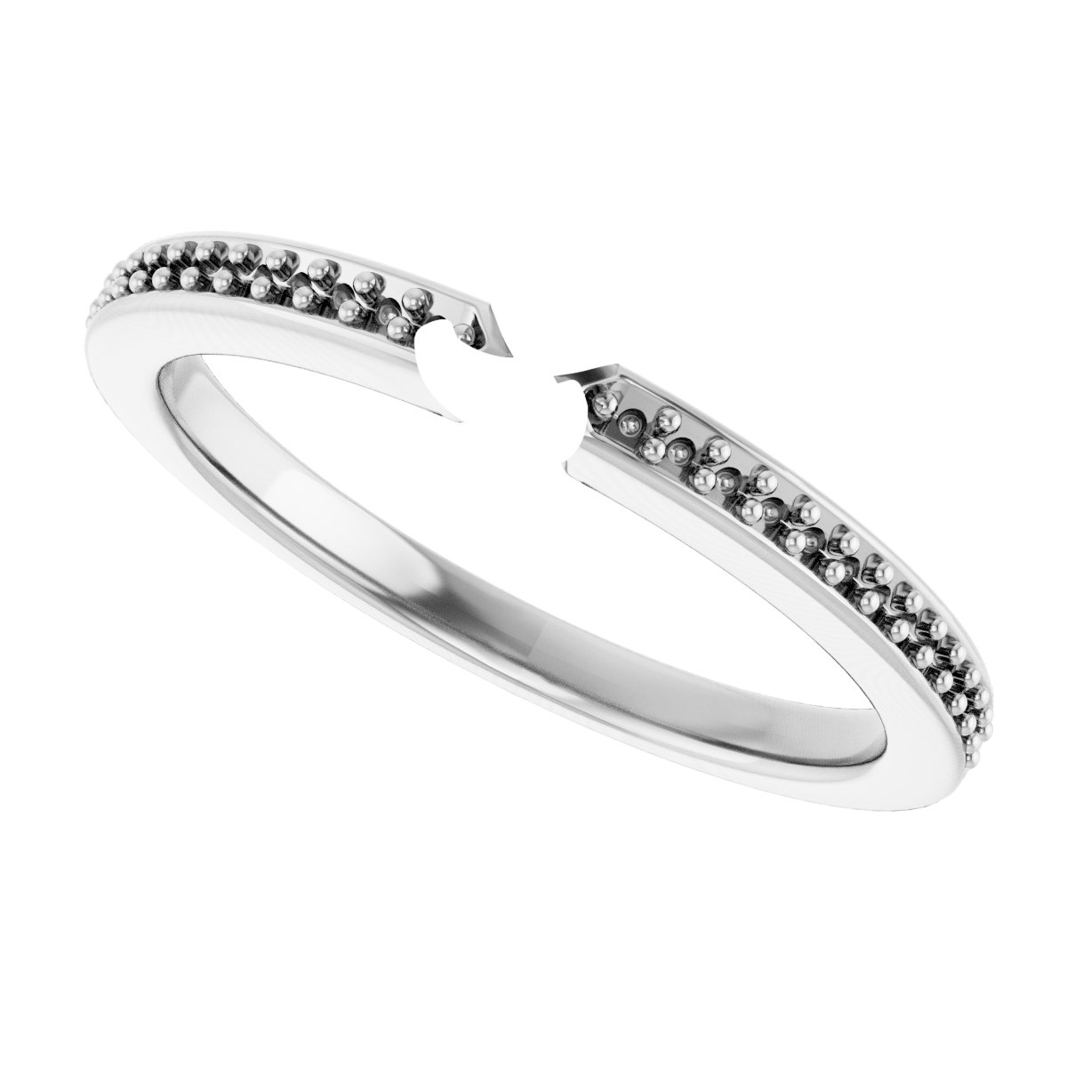 14K White/Yellow Gold 2.5 mm Square Engagement Ring Mounting fully set