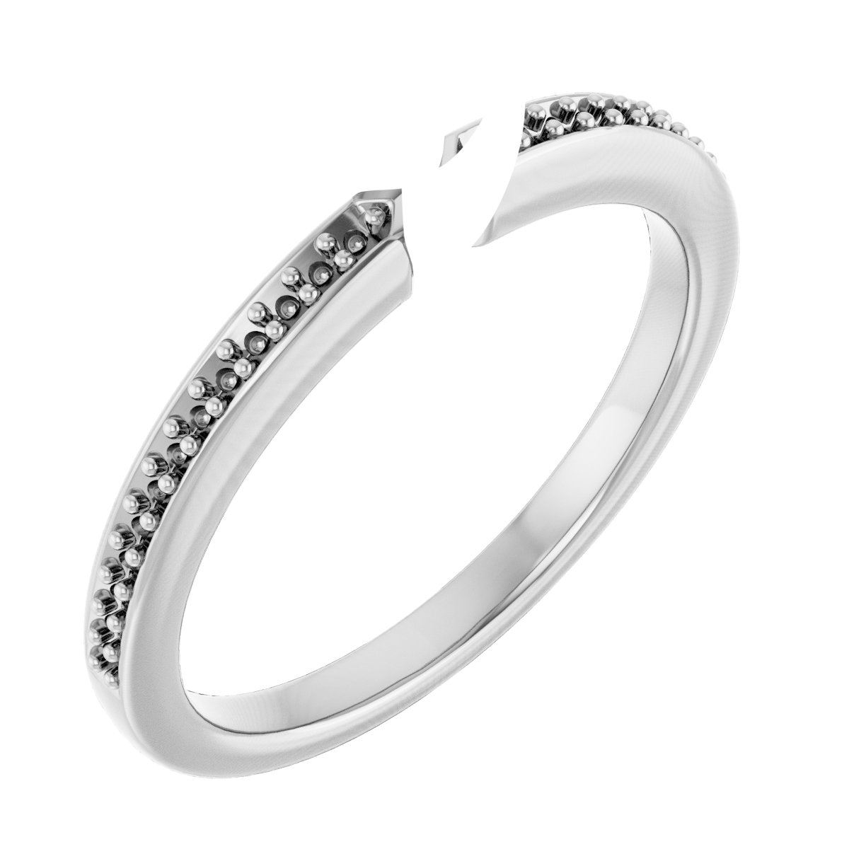 14K White/Yellow Gold 2.5 mm Square Engagement Ring Mounting