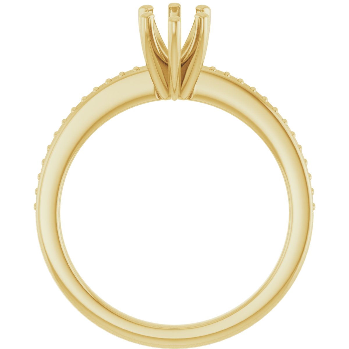 18K Yellow Gold 7x5 mm Pear Engagement Ring Mounting
