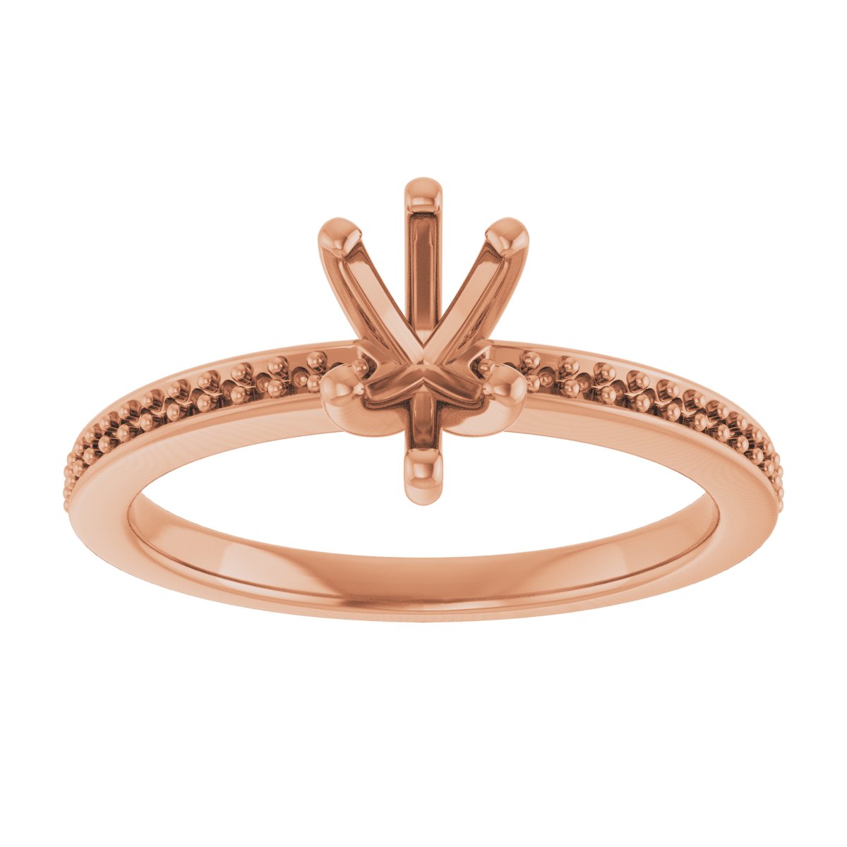 14K Rose Gold 7x5 mm Pear Engagement Ring Mounting