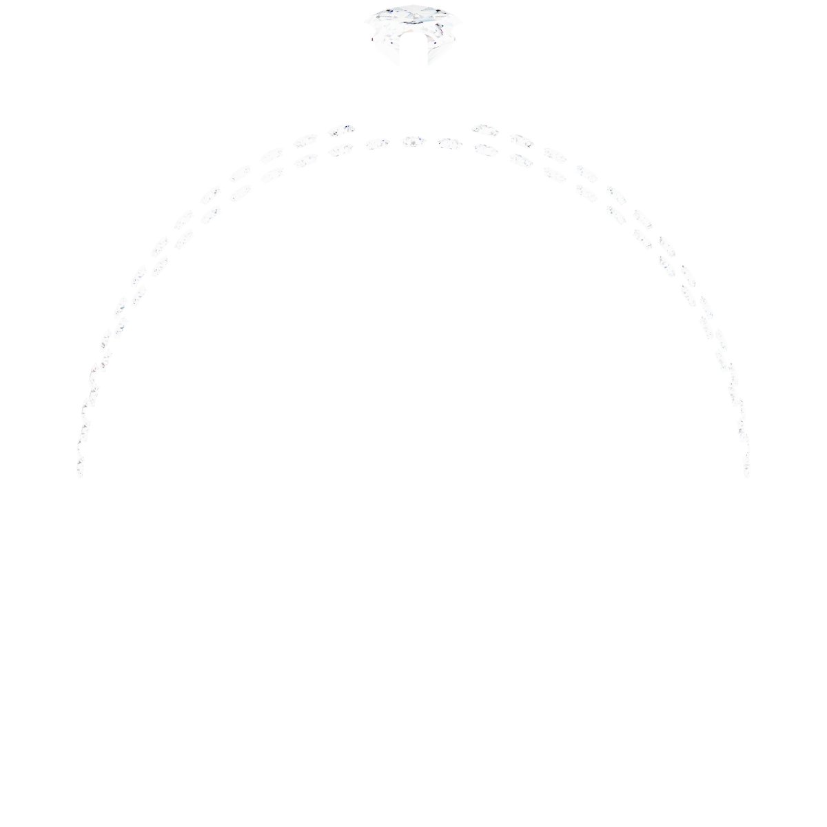 18K White/Rose Gold 7x3.5 mm Marquise Engagement Ring Mounting fully set