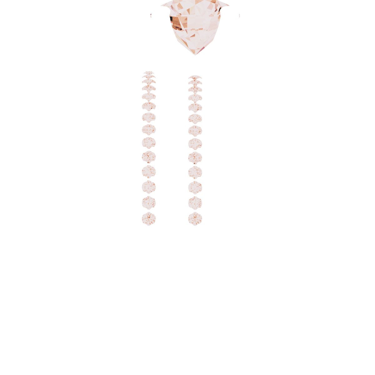14K Rose Gold 6.5 mm Round Engagement Ring Mounting fully set