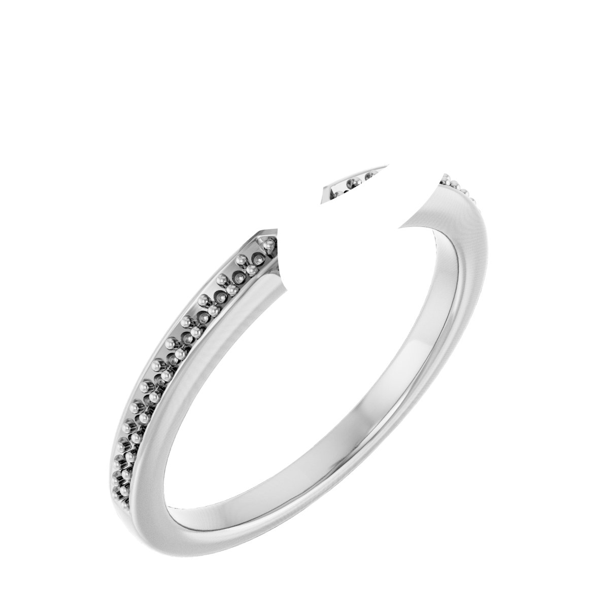 14K White/Yellow Gold 9.4 mm Round Engagement Ring Mounting