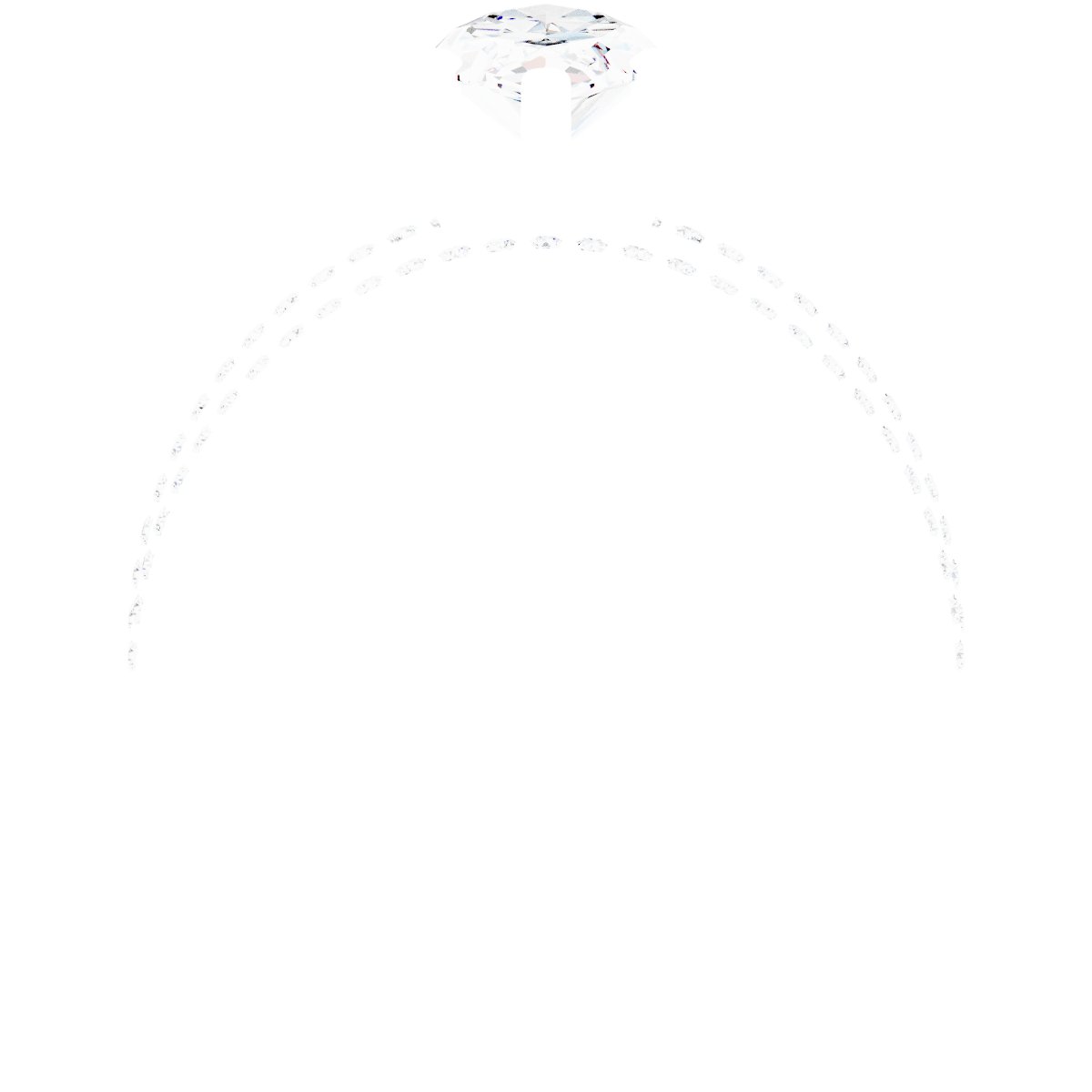 18K White/Yellow Gold 12x6 mm Marquise Engagement Ring Mounting fully set