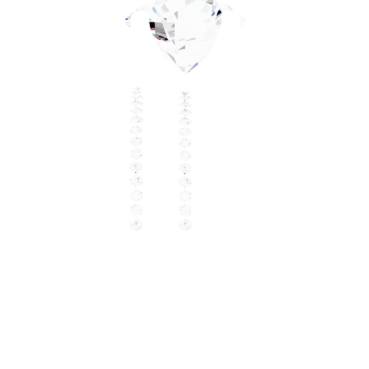 Platinum 9.4 mm Round Engagement Ring Mounting fully set