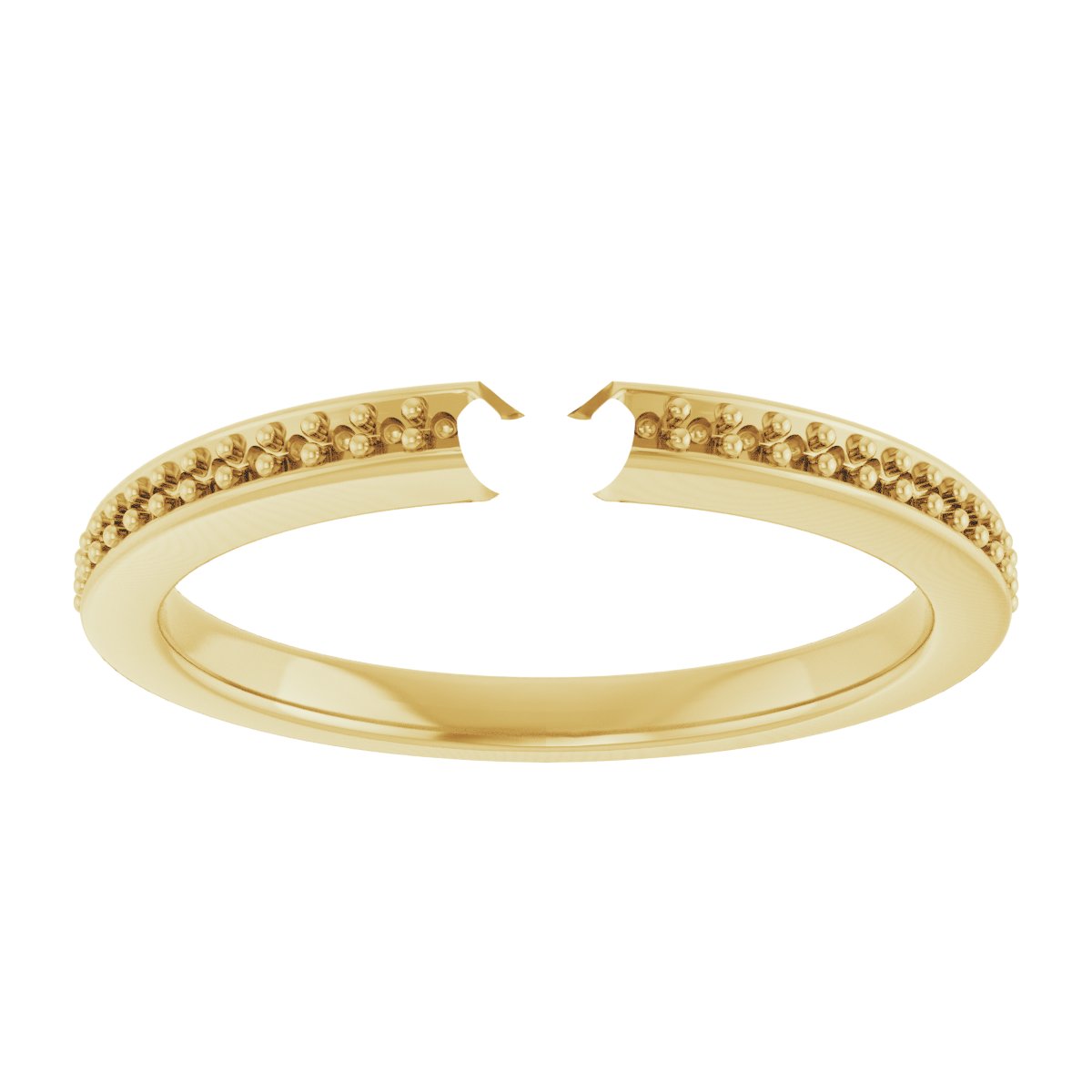 14K Yellow/White Gold 2.5 mm Square Engagement Ring Mounting