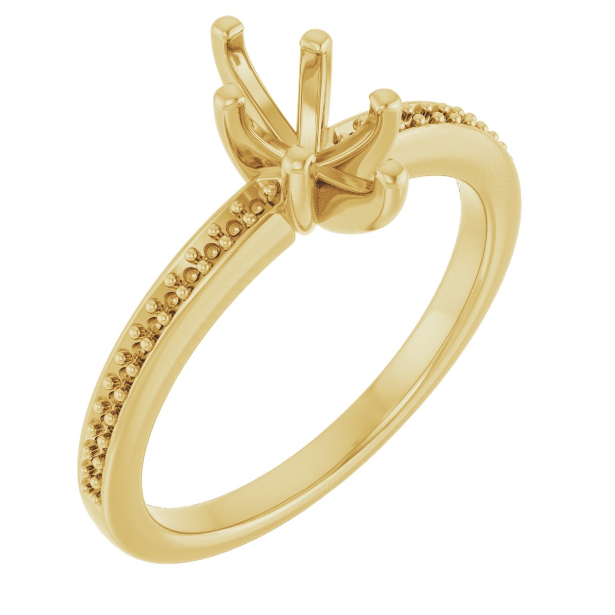14K Yellow Gold 8x4 mm Marquise Engagement Ring Mounting