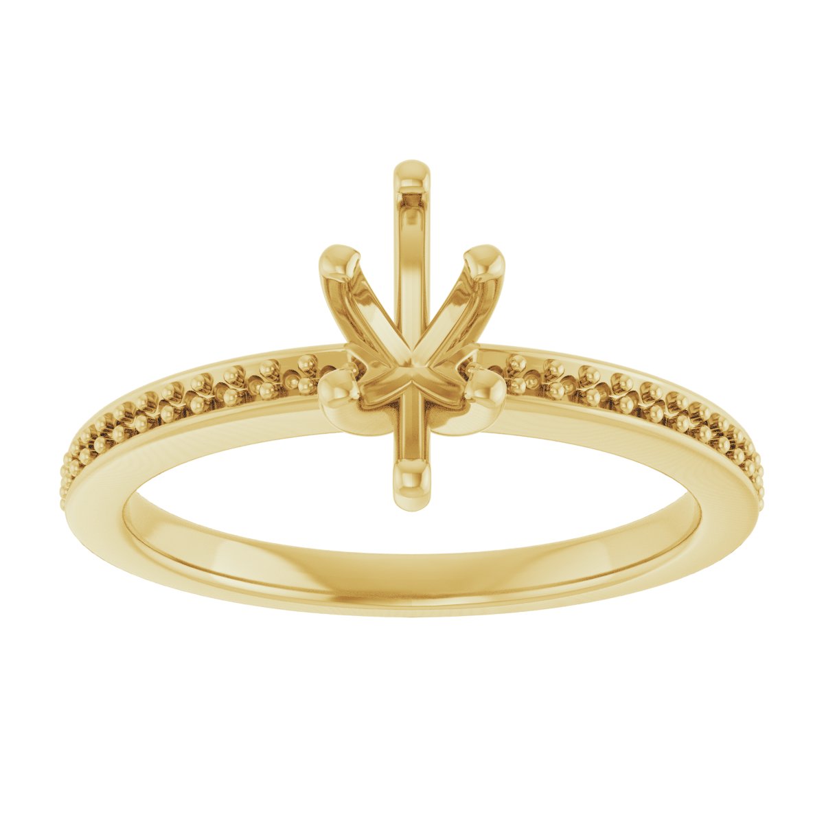 14K Yellow Gold 8x4 mm Marquise Engagement Ring Mounting