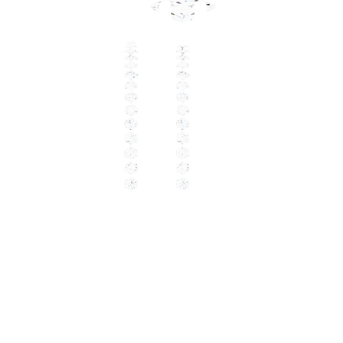 14K White Gold 5x3 mm Marquise Engagement Ring Mounting fully set