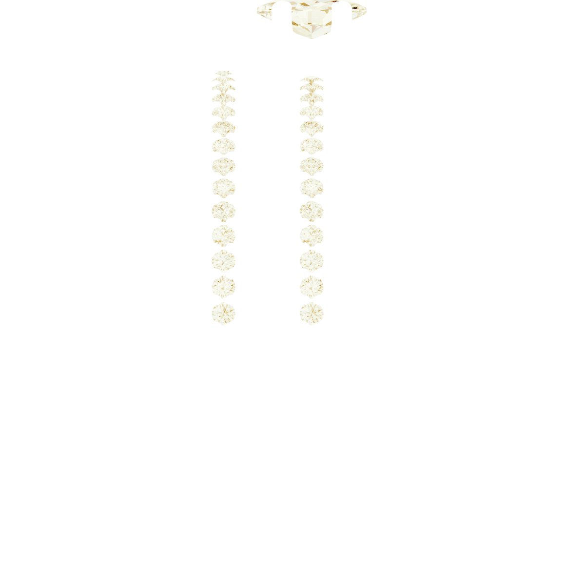 18K Yellow Gold 5x3 mm Marquise Engagement Ring Mounting fully set