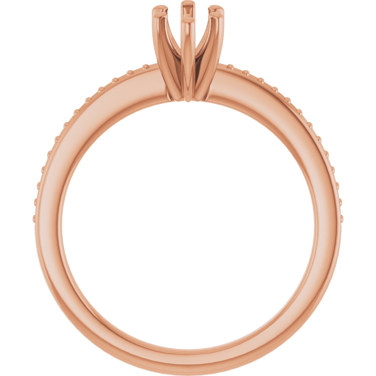 18K Rose Gold 8x4 mm Marquise Engagement Ring Mounting