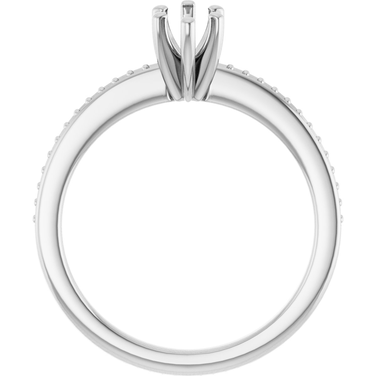 Platinum 8x4 mm Marquise Engagement Ring Mounting