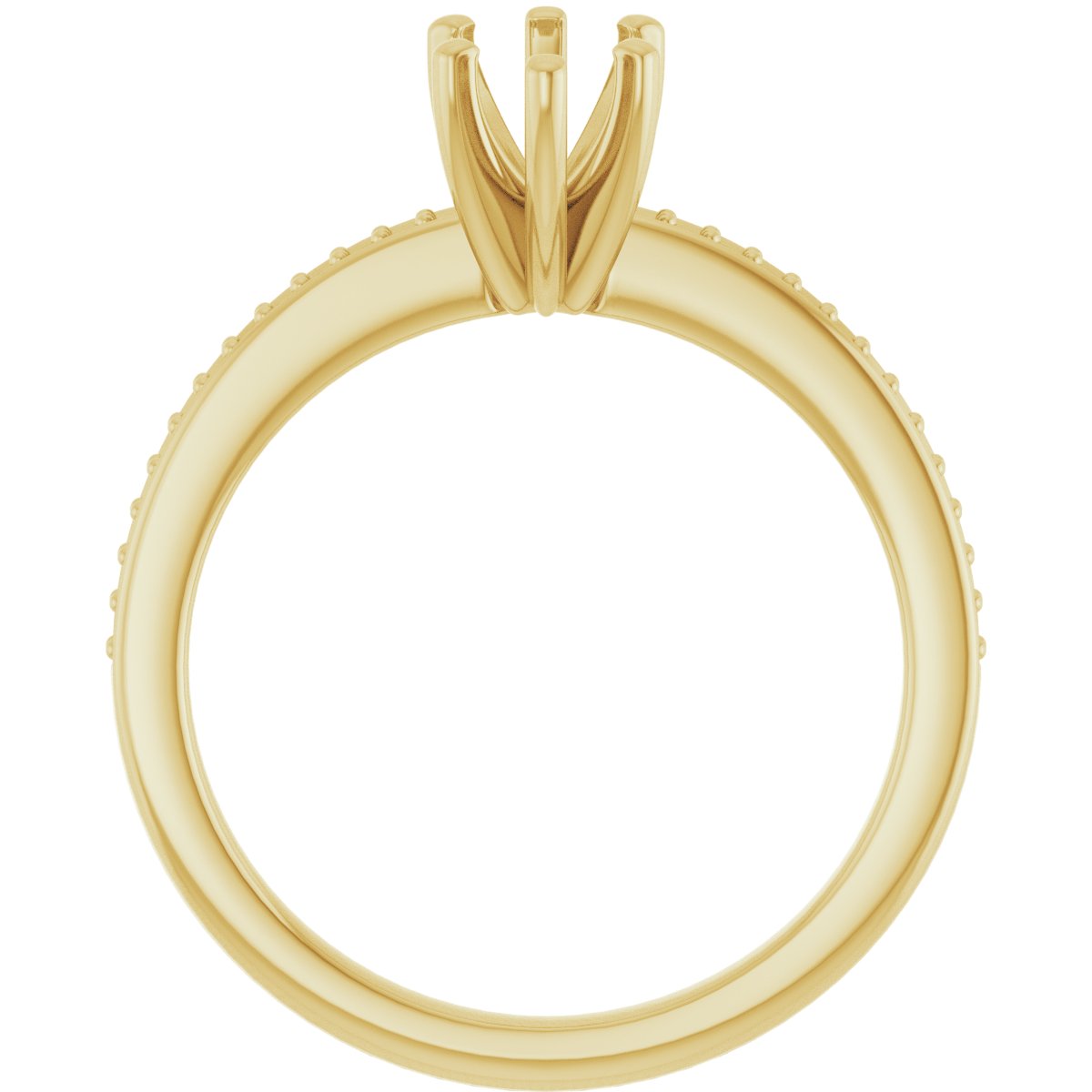 18K Yellow Gold 8x5 mm Pear Engagement Ring Mounting