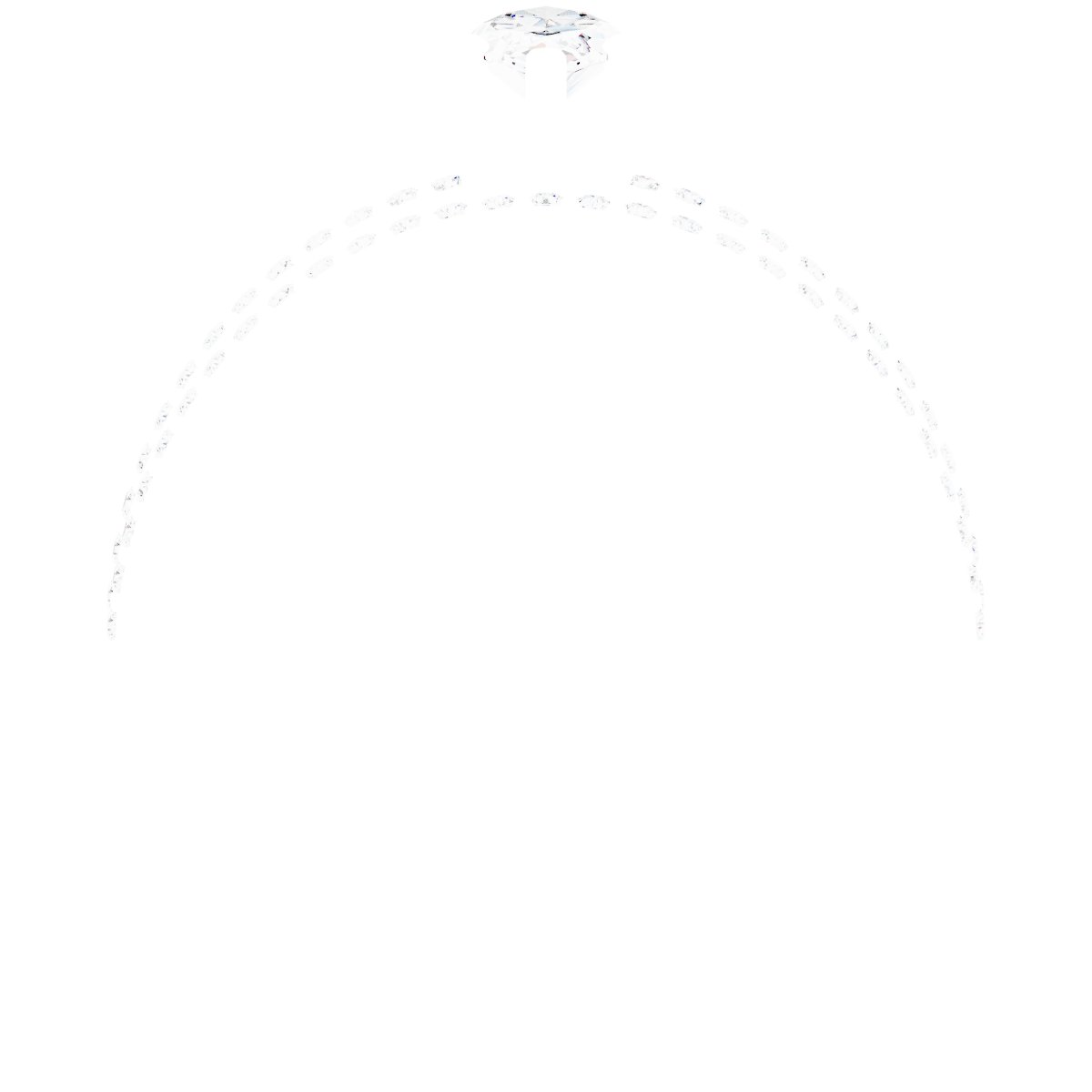 18K White/Yellow Gold 8x4 mm Marquise Engagement Ring Mounting fully set