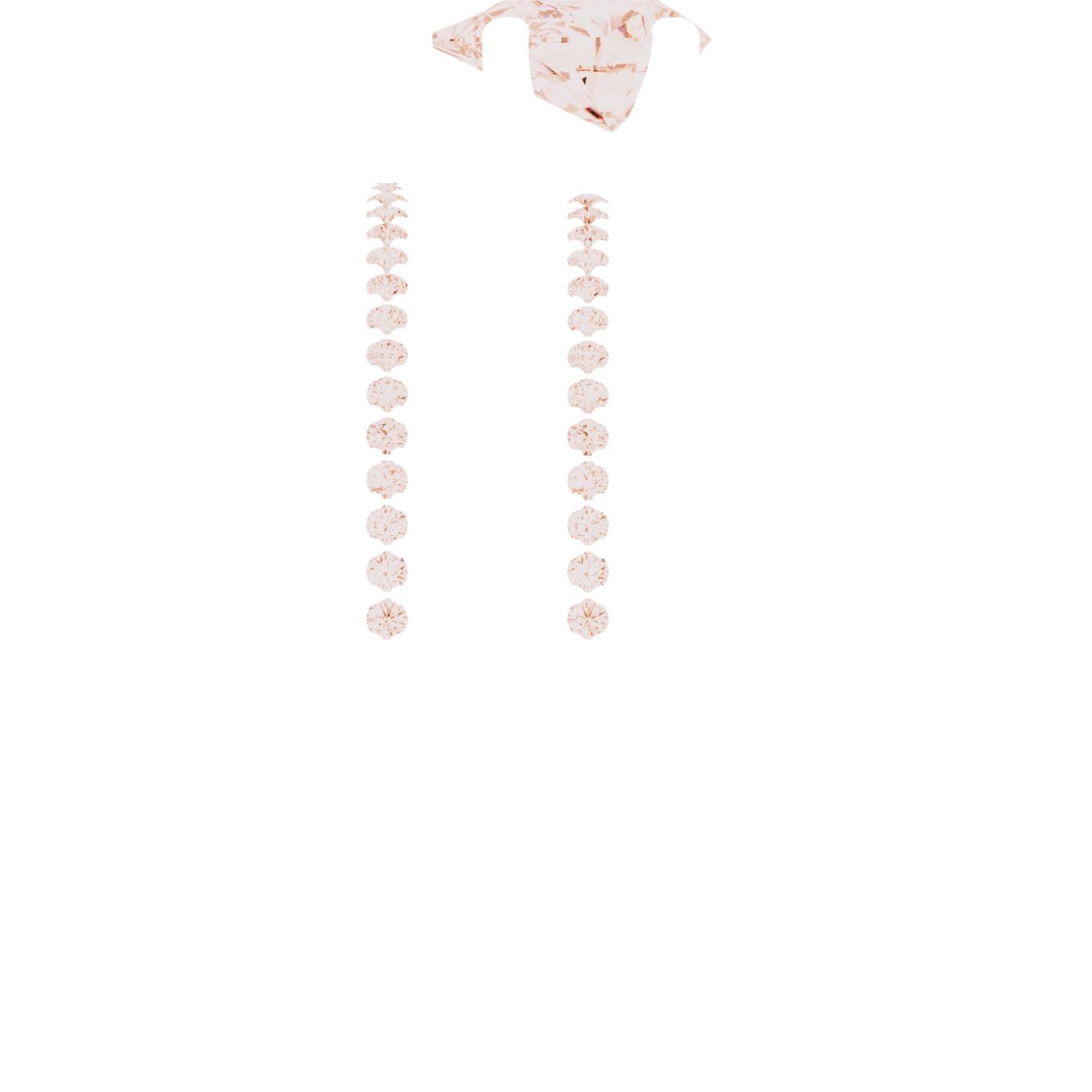 14K Rose Gold 7x5 mm Pear Engagement Ring Mounting fully set