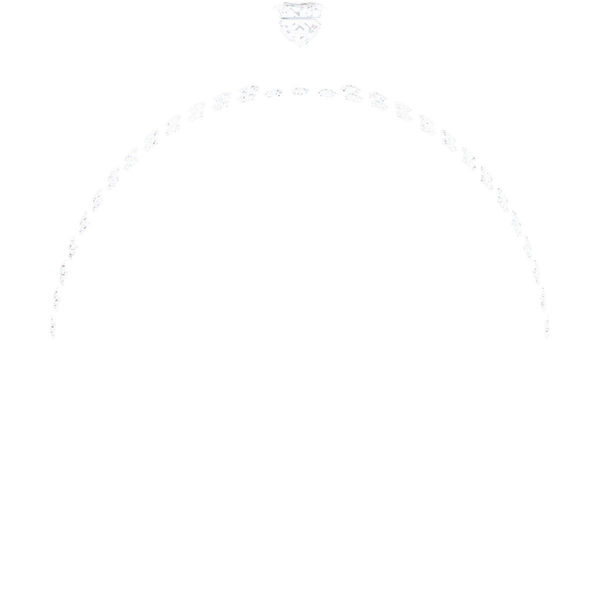 14K White Gold 2.5 mm Square Engagement Ring Mounting fully set