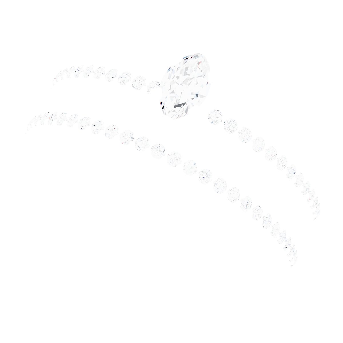 14K White Gold 5x3 mm Marquise Engagement Ring Mounting fully set