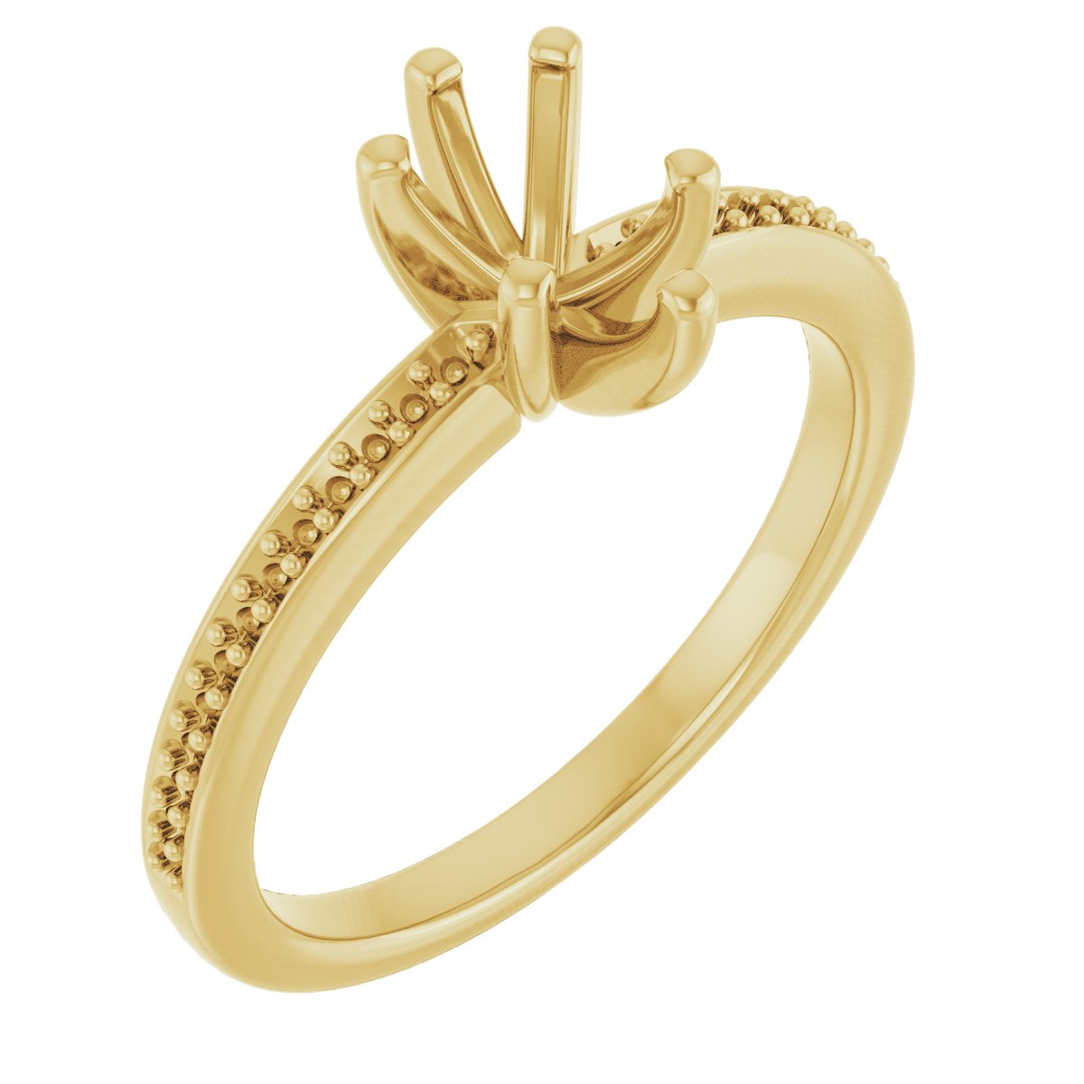 18K Yellow Gold 7x5 mm Pear Engagement Ring Mounting