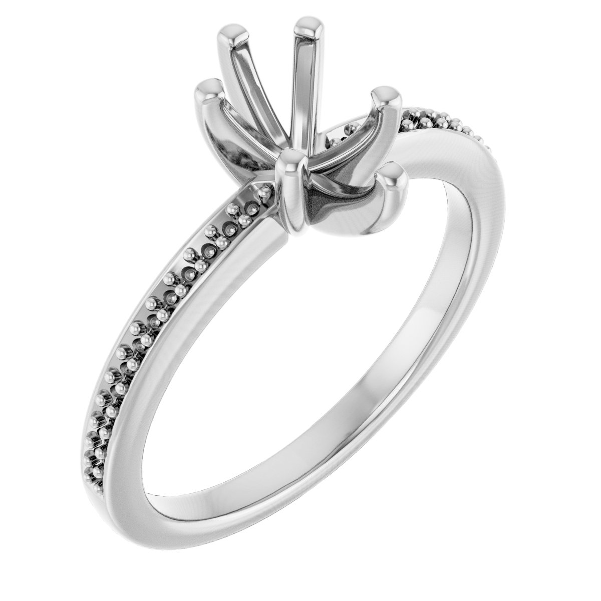 Platinum 8x5 mm Pear Engagement Ring Mounting