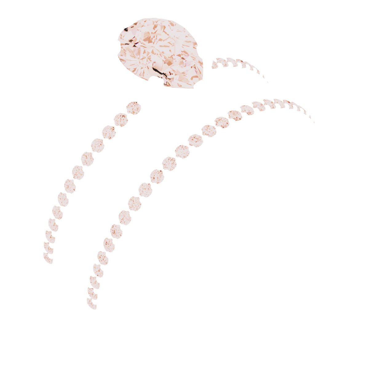 14K Rose Gold 7x5 mm Pear Engagement Ring Mounting fully set
