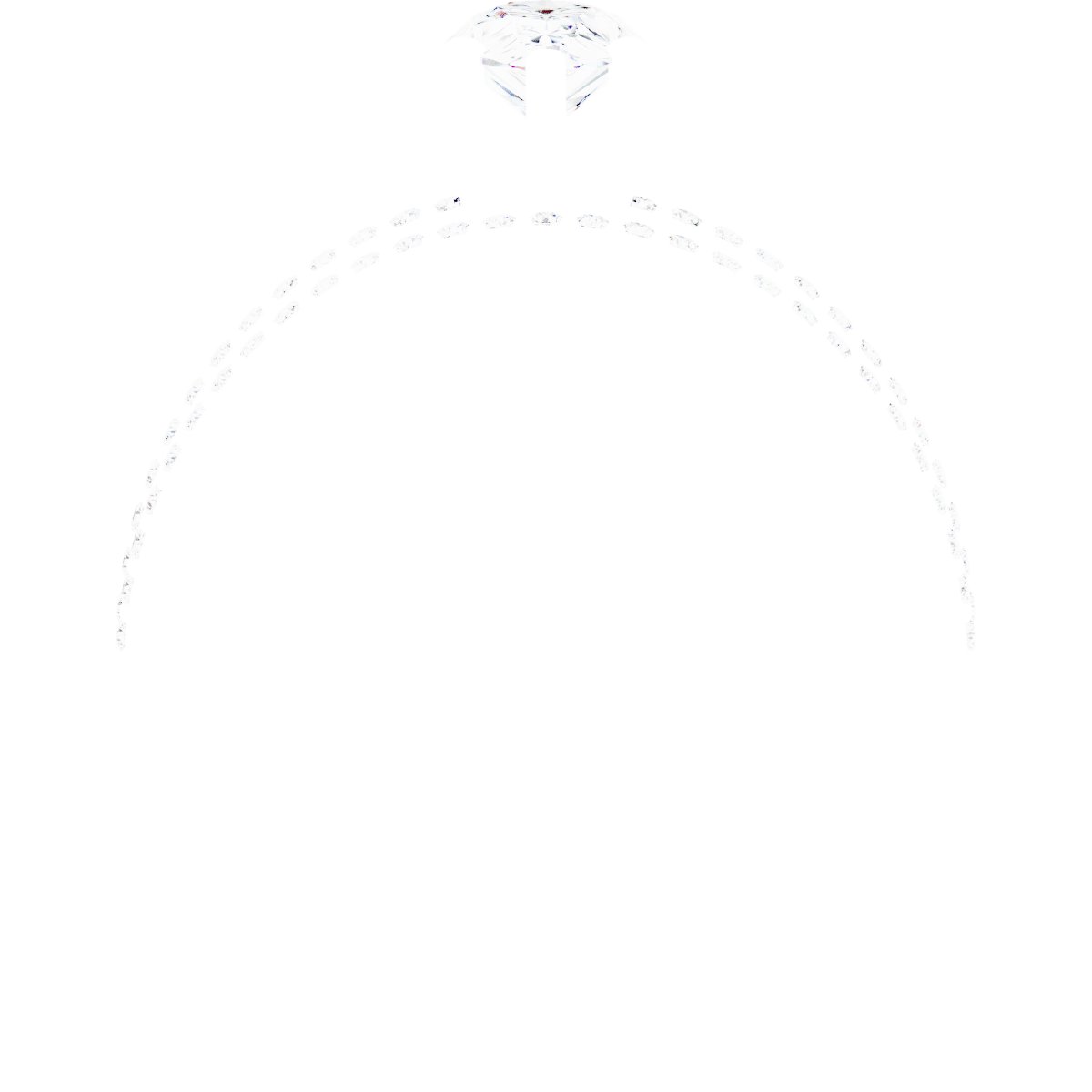18K White/Rose Gold 7x5 mm Pear Engagement Ring Mounting fully set