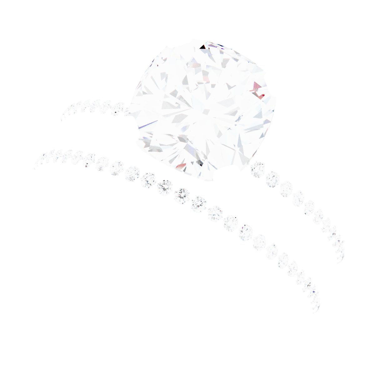 Platinum 8 mm Cushion Engagement Ring Mounting fully set