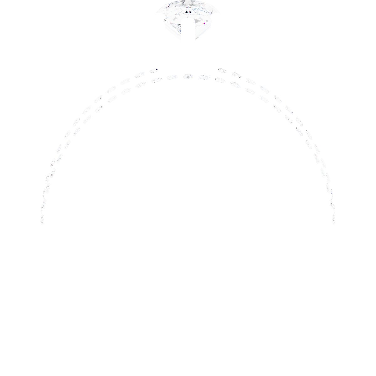 14K White/Yellow Gold 8x5 mm Pear Engagement Ring Mounting fully set