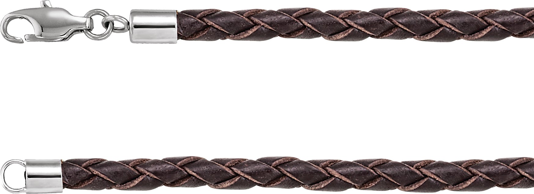 Dark Brown 4 mm Faux Leather 20" Cord Necklace