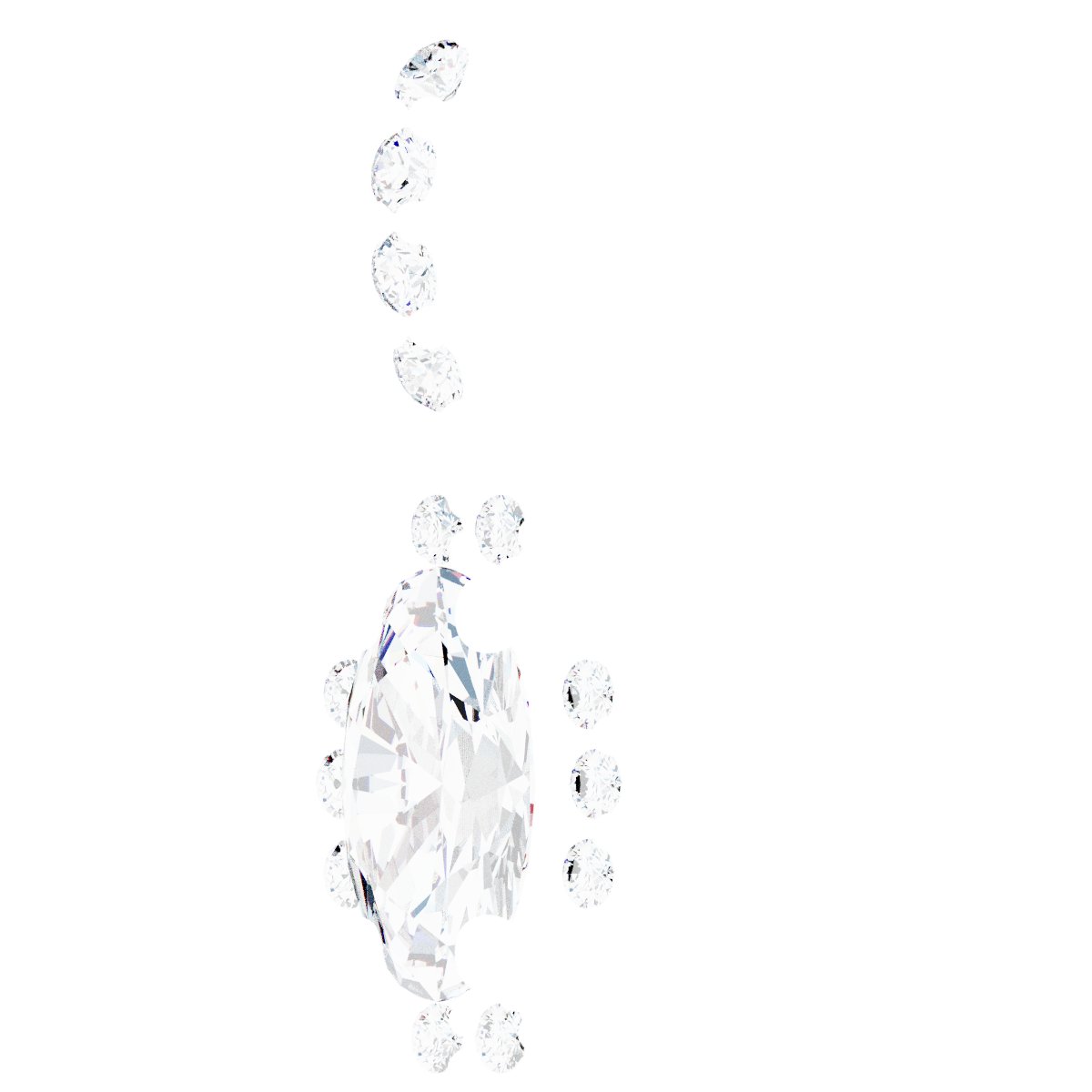 Alternative view of Halo-Style Pendant