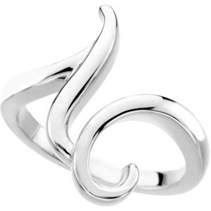 14K White Freeform Ring