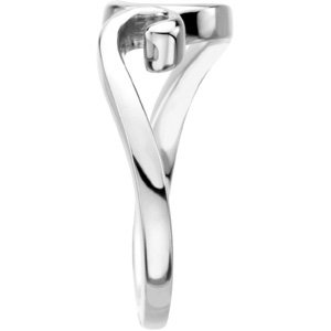 14K White Freeform Ring