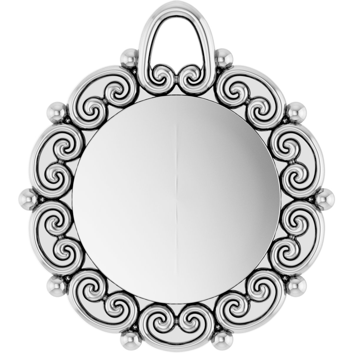 Engravable Scroll Dangle