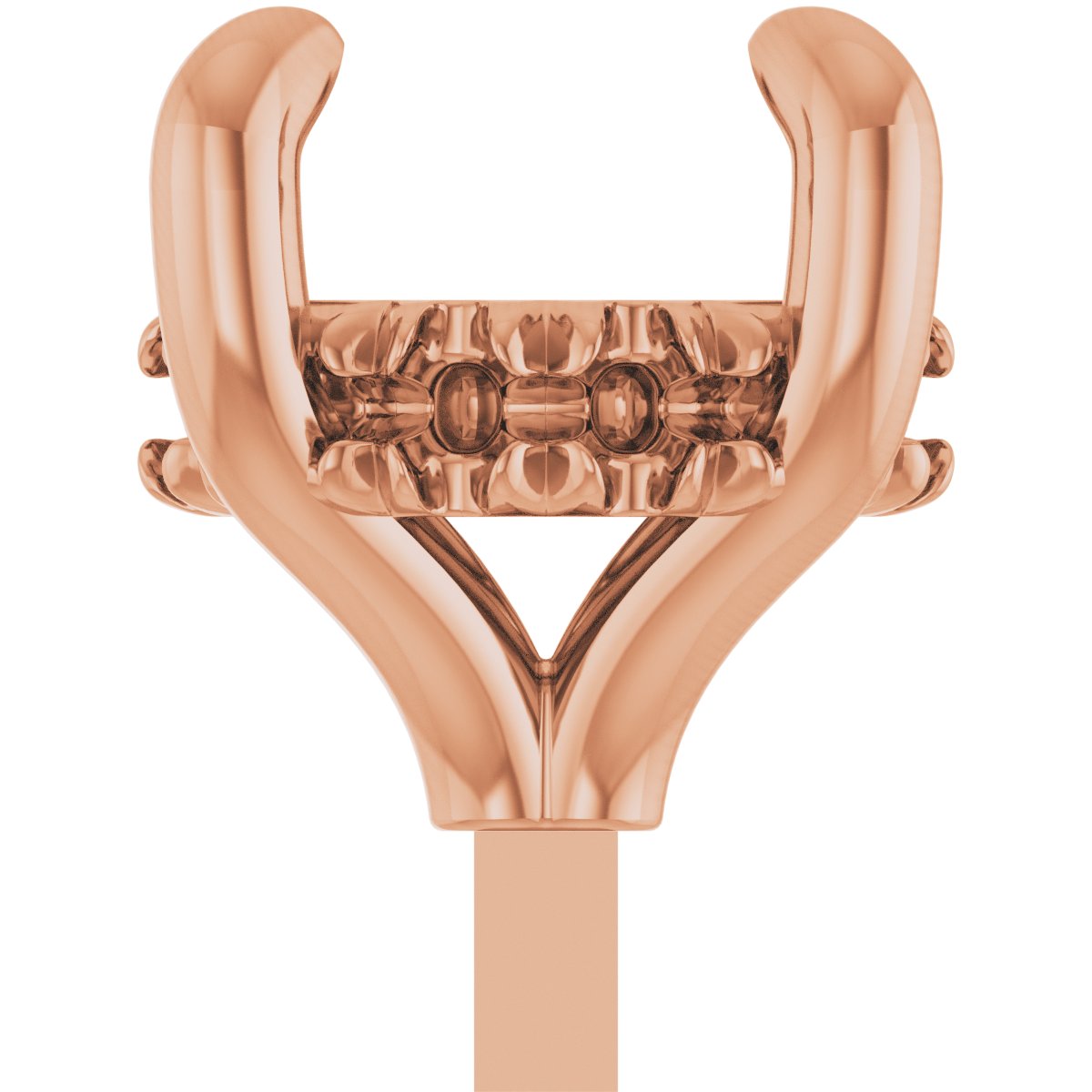 4-Prong Pre-Notched Claw Hidden Halo-Style Peg Setting