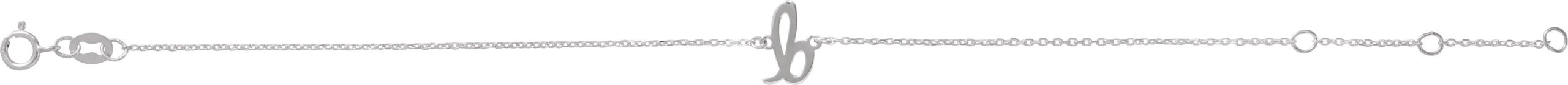 14K White Initial B 6 1/2-7 1/2 Bracelet