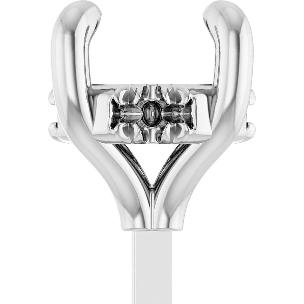 4-Prong Pre-Notched Claw Hidden Halo-Style Peg Setting
