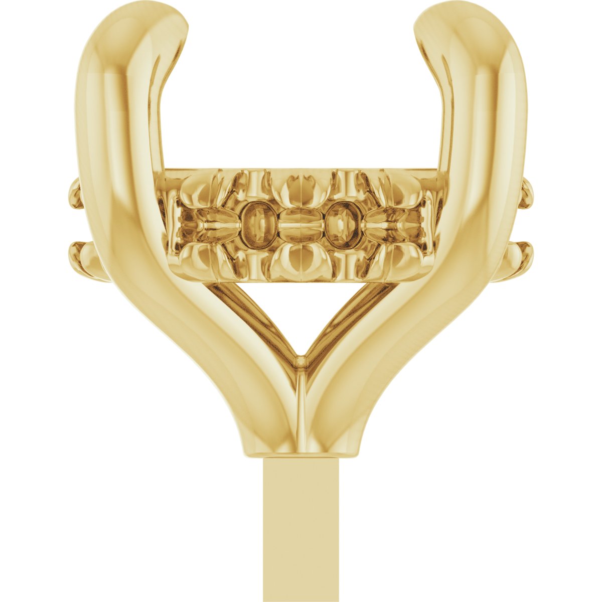 4-Prong Pre-Notched Claw Hidden Halo-Style Peg Setting