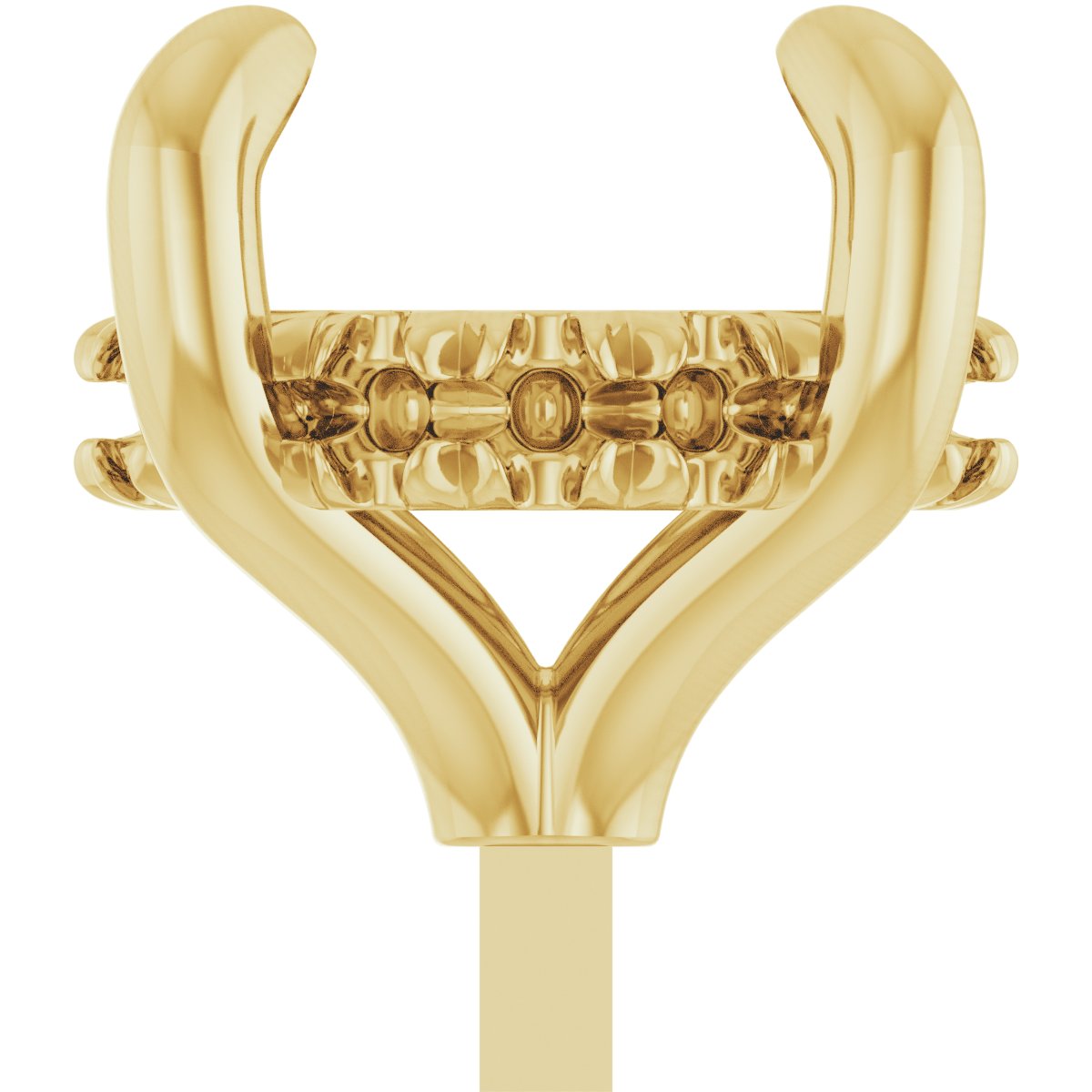 4-Prong Pre-Notched Claw Hidden Halo-Style Peg Setting