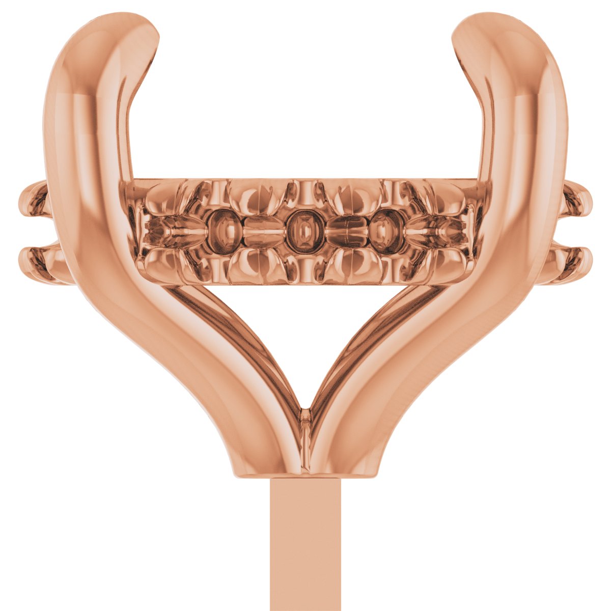 4-Prong Pre-Notched Claw Hidden Halo-Style Peg Setting