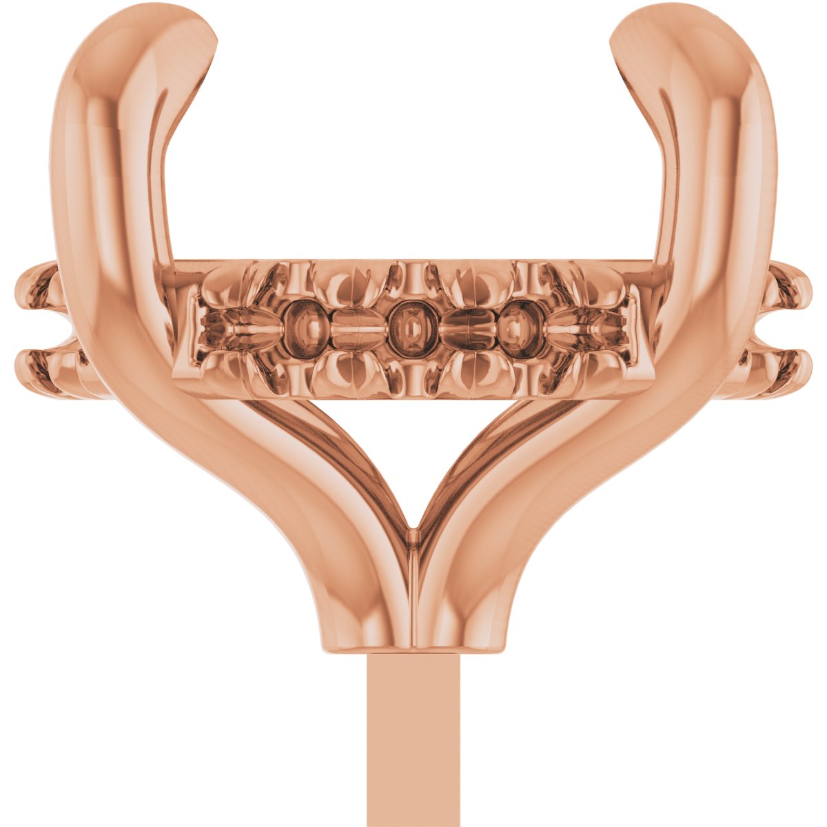 4-Prong Pre-Notched Claw Hidden Halo-Style Peg Setting