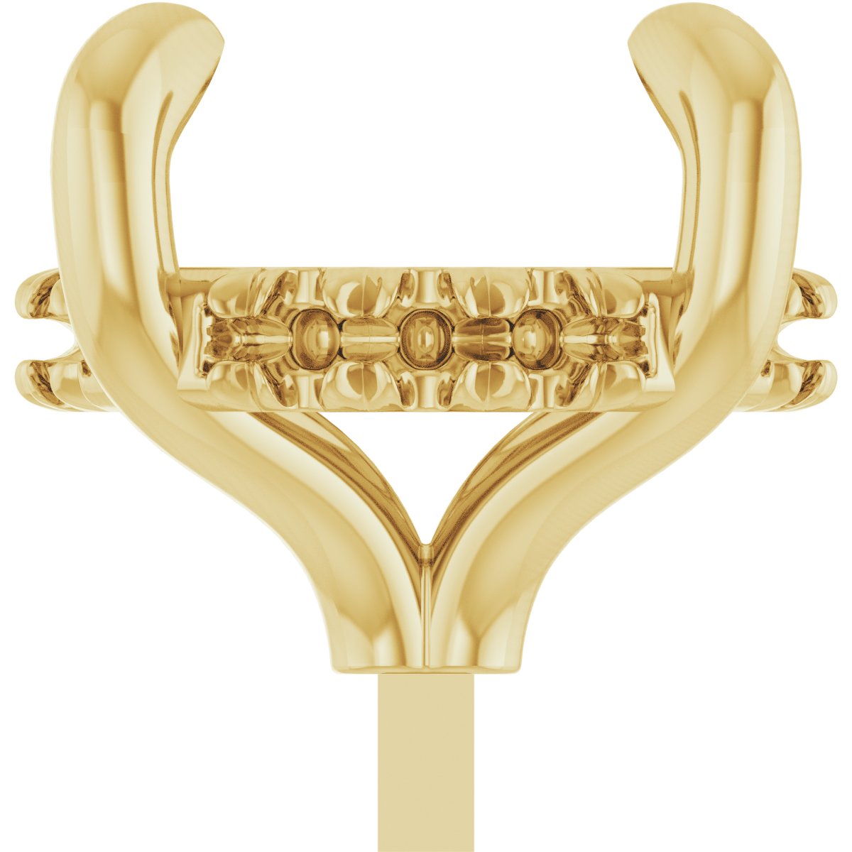 4-Prong Pre-Notched Claw Hidden Halo-Style Peg Setting