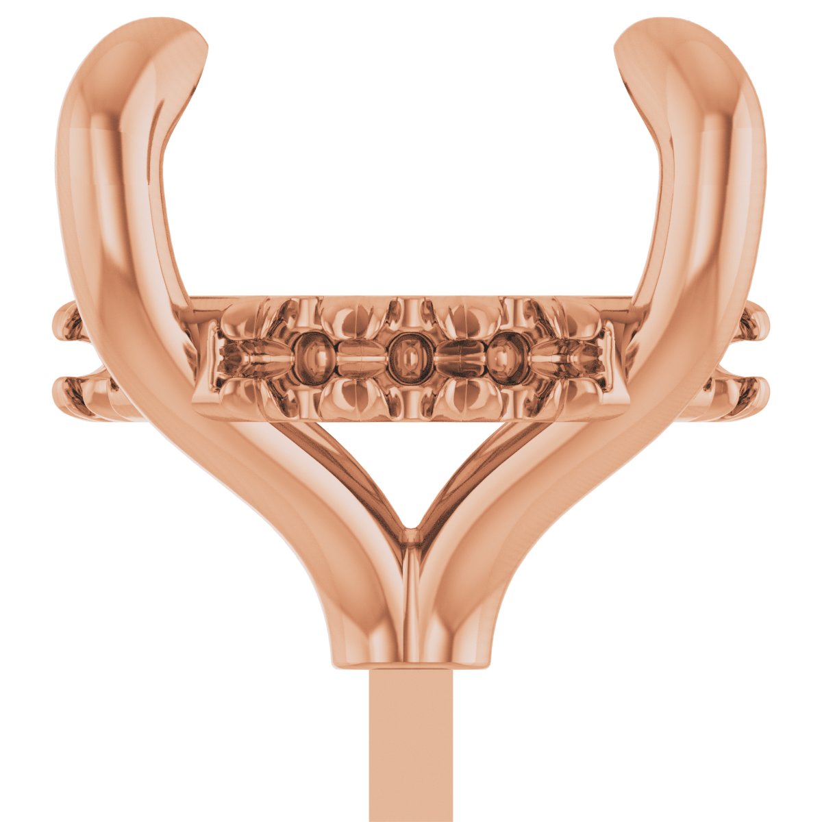 4-Prong Pre-Notched Claw Hidden Halo-Style Peg Setting