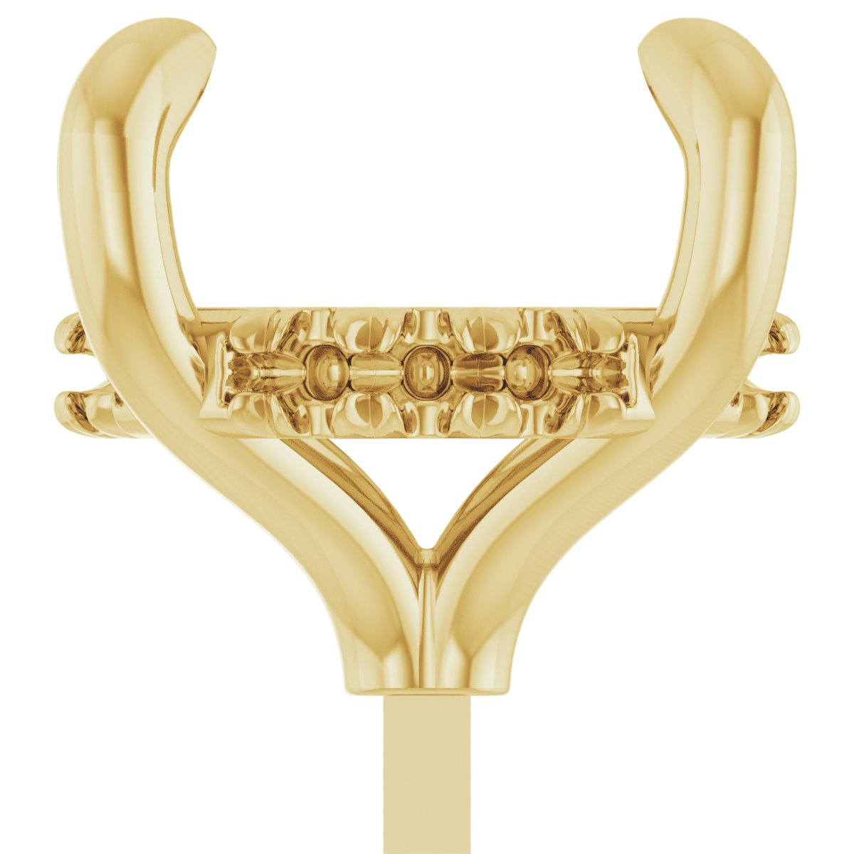 4-Prong Pre-Notched Claw Hidden Halo-Style Peg Setting