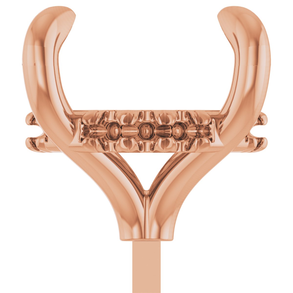 4-Prong Pre-Notched Claw Hidden Halo-Style Peg Setting