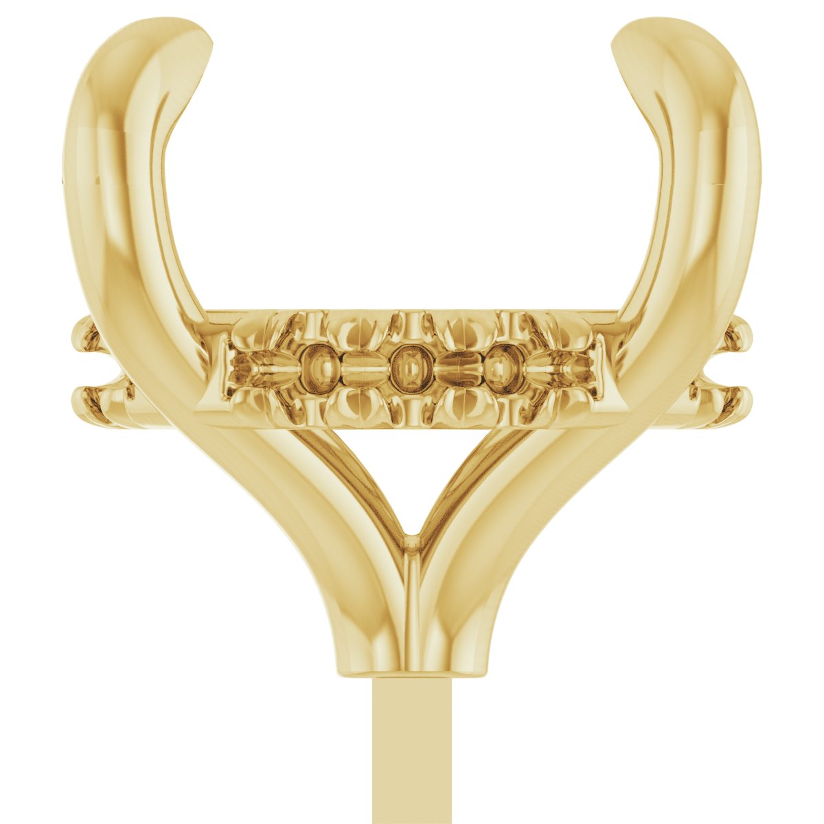 4-Prong Pre-Notched Claw Hidden Halo-Style Peg Setting