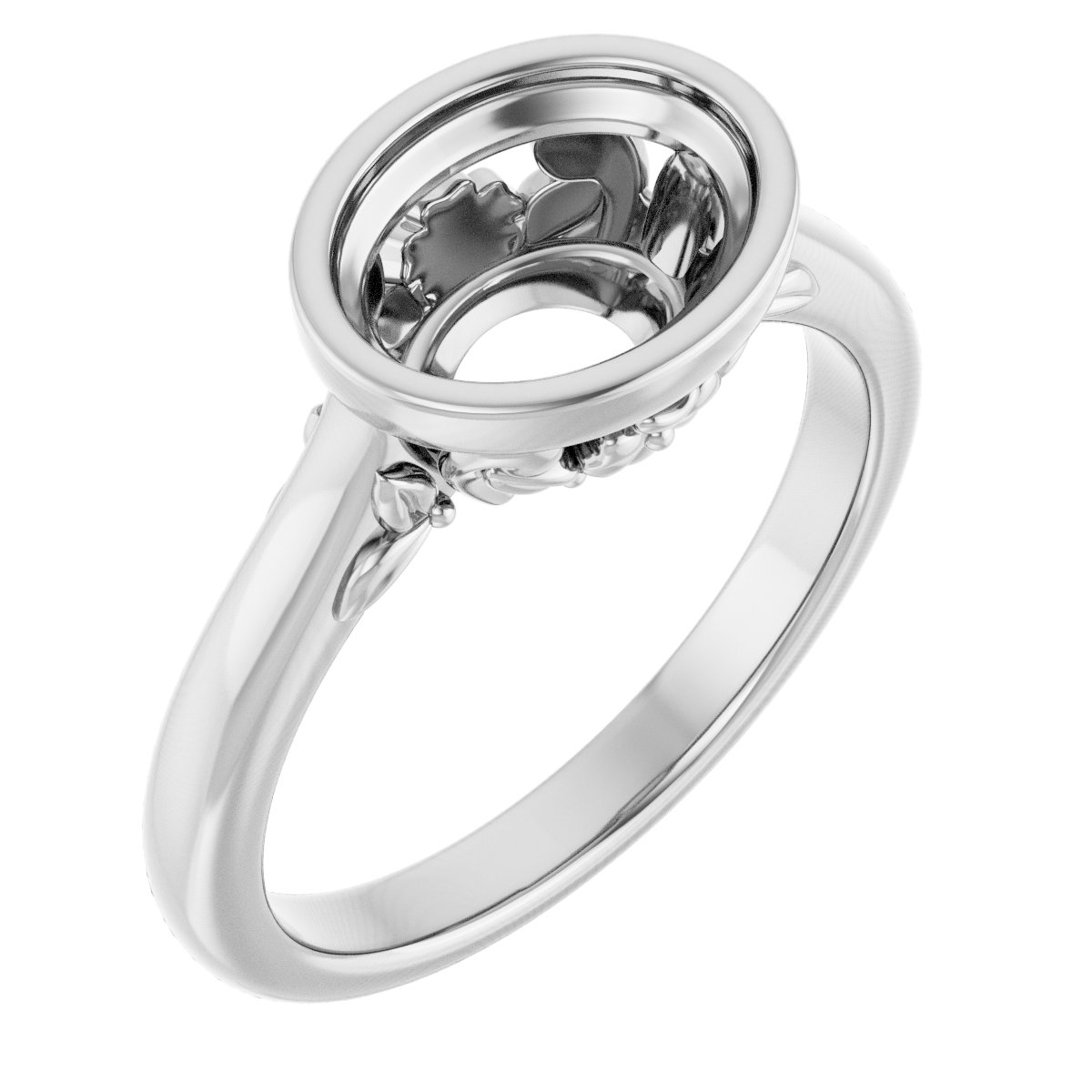 Bezel-Set Engagement Ring