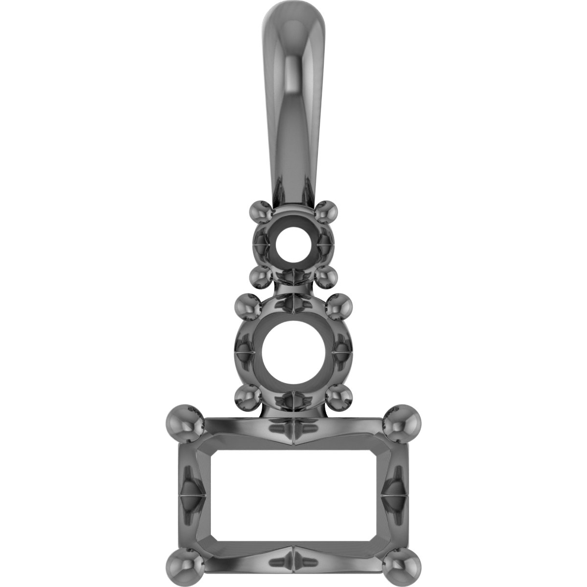 10x8 mm Emerald Pendant Mounting