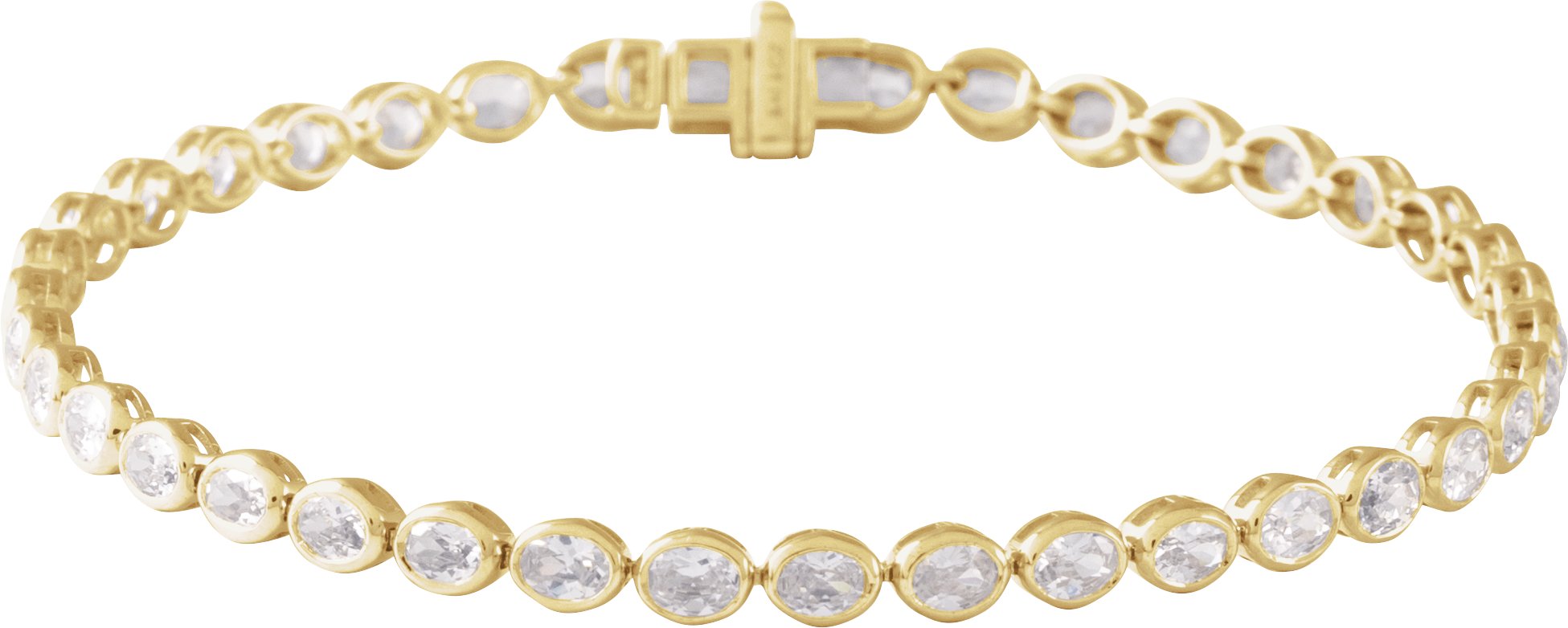 14K Yellow 4 9/10 CTW Lab-Grown Diamond Line 7" Bracelet