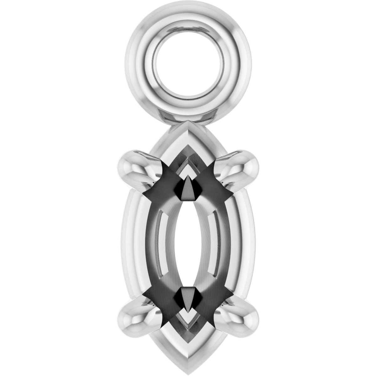Round 4-Prong Basket Dangle